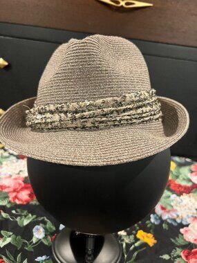 Eugenia Kim Max Gray Fedora Sequin Band M NWT Sealed Deadstock